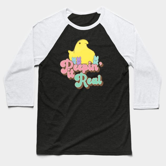 Easter Peeps Baseball T-Shirt by DZHotMess